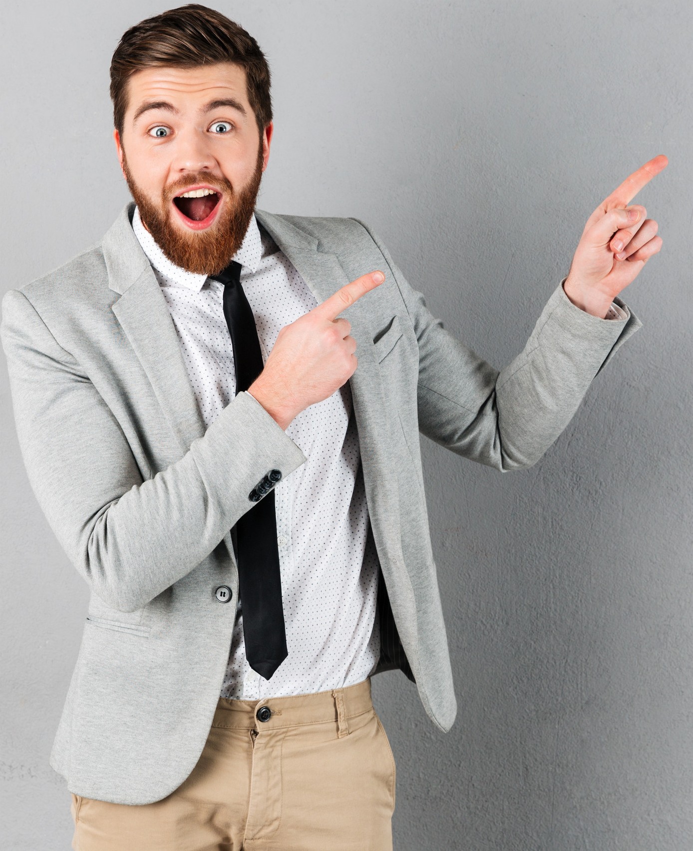 A commercial finance professional pointing towards a credit decision